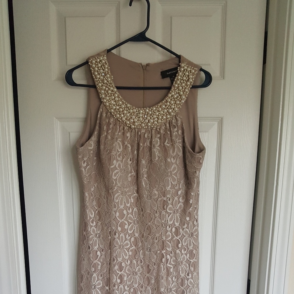 Pearl embellished formal dress